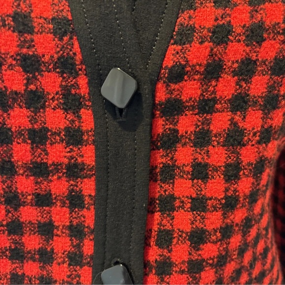 GIVENCHY Classic /Red Black  Houndstooth Jacket VGC Sz 38/8 - Picture 4 of 10